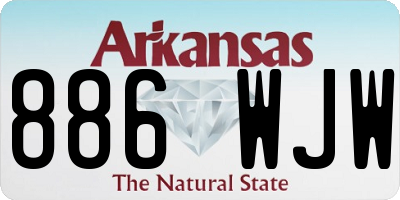 AR license plate 886WJW