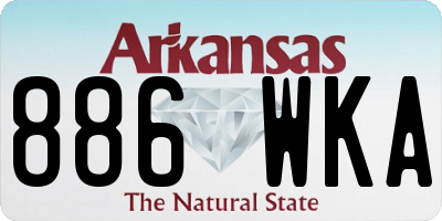 AR license plate 886WKA
