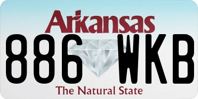AR license plate 886WKB