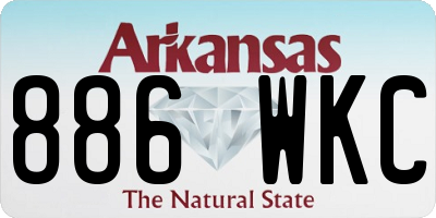 AR license plate 886WKC