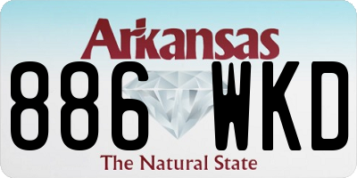 AR license plate 886WKD