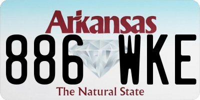 AR license plate 886WKE