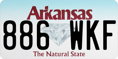 AR license plate 886WKF