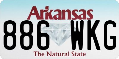 AR license plate 886WKG