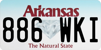 AR license plate 886WKI