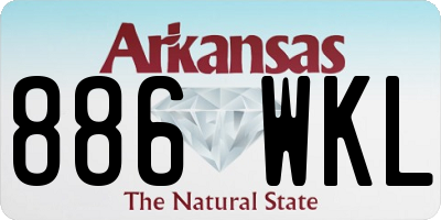 AR license plate 886WKL
