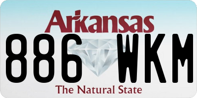 AR license plate 886WKM