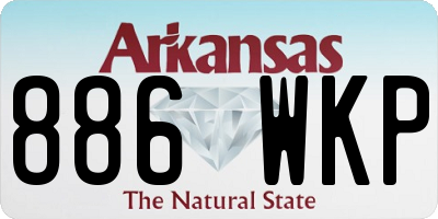 AR license plate 886WKP