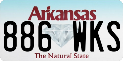 AR license plate 886WKS
