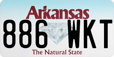 AR license plate 886WKT