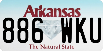 AR license plate 886WKU