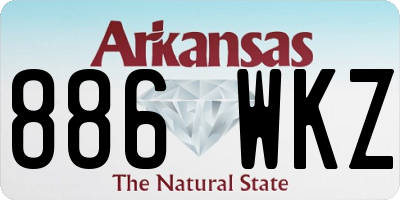 AR license plate 886WKZ