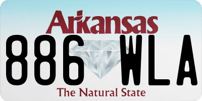 AR license plate 886WLA