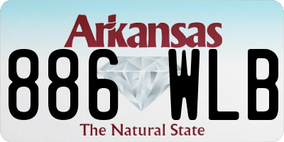 AR license plate 886WLB