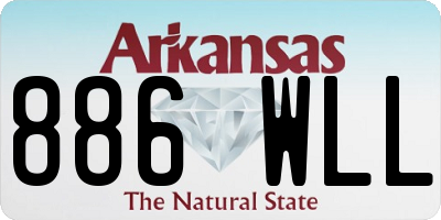 AR license plate 886WLL