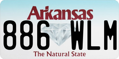 AR license plate 886WLM