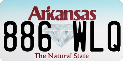 AR license plate 886WLQ