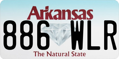 AR license plate 886WLR