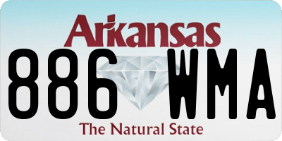 AR license plate 886WMA