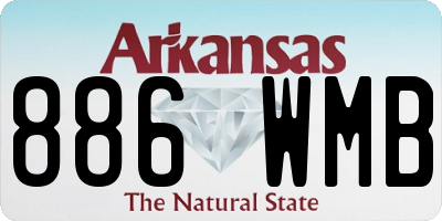 AR license plate 886WMB