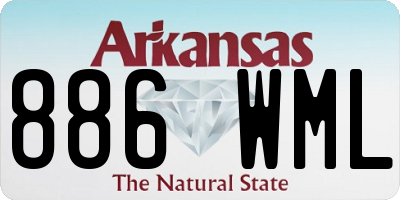 AR license plate 886WML