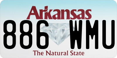 AR license plate 886WMU