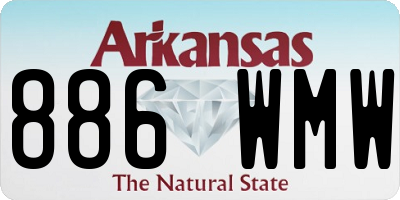 AR license plate 886WMW