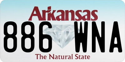 AR license plate 886WNA