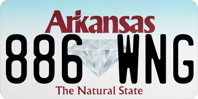AR license plate 886WNG