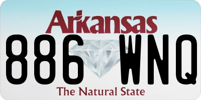 AR license plate 886WNQ