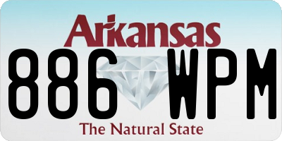 AR license plate 886WPM