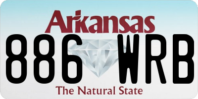 AR license plate 886WRB