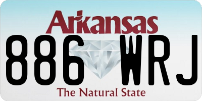 AR license plate 886WRJ