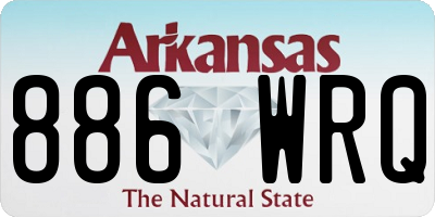 AR license plate 886WRQ