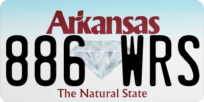 AR license plate 886WRS