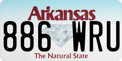 AR license plate 886WRU