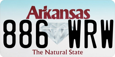 AR license plate 886WRW