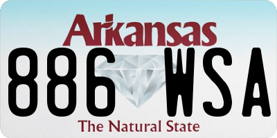 AR license plate 886WSA