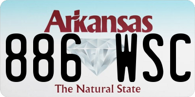 AR license plate 886WSC
