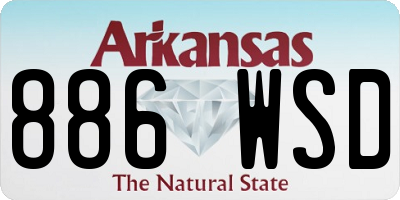 AR license plate 886WSD