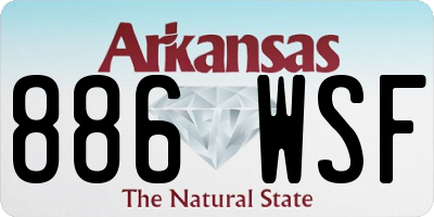 AR license plate 886WSF
