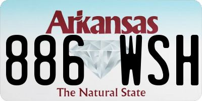 AR license plate 886WSH