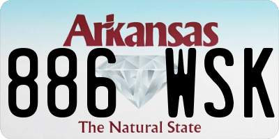 AR license plate 886WSK