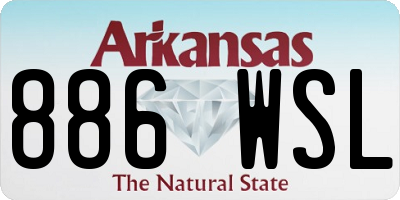 AR license plate 886WSL
