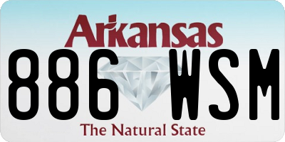 AR license plate 886WSM