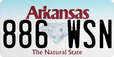 AR license plate 886WSN