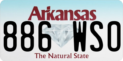 AR license plate 886WSO