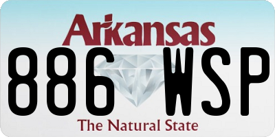 AR license plate 886WSP
