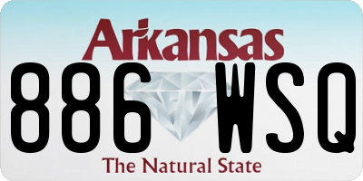 AR license plate 886WSQ