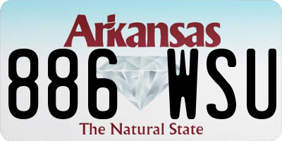 AR license plate 886WSU